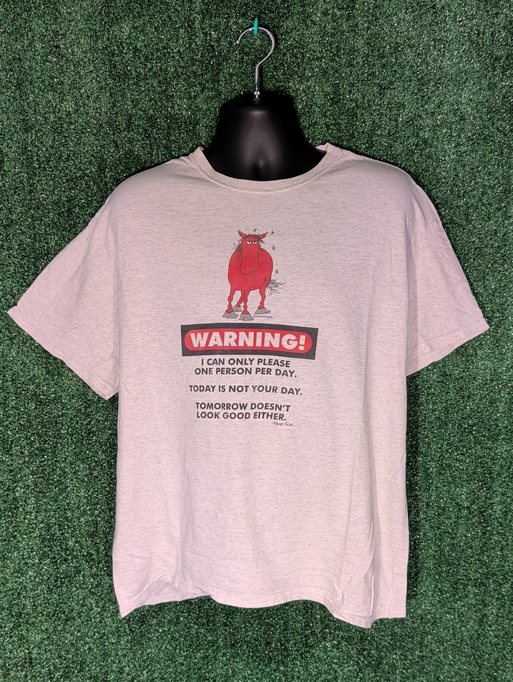 Vintage Prairie Song Shirt Mens Large Gray Funny Horse Graphic Humor Size XL